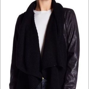 Faux Suede Drape Jacket